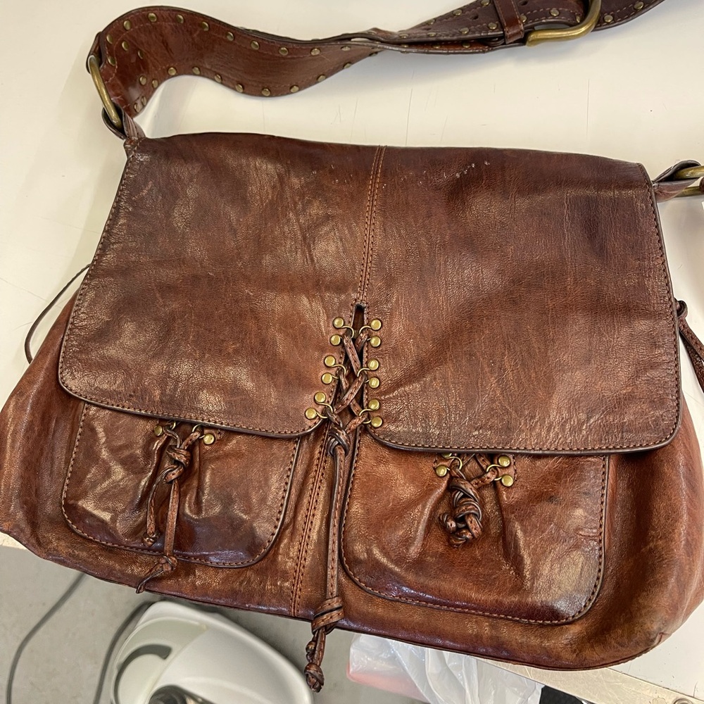 Kooba Rustic Brown Leather Shoulder Bag - Picture 9 of 12